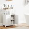 Freestanding Bathroom Storage Cabinet with Open Compartment and Adjustable Shelf